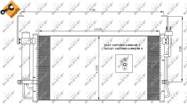 Condenseur, climatisation NRF 35429