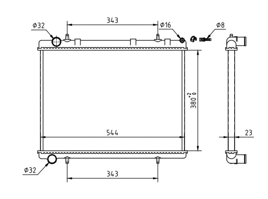 Radiateur, refroidissement du moteur HART 612 318