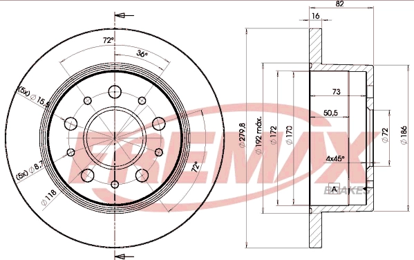 Disque de frein FREMAX BD-3806