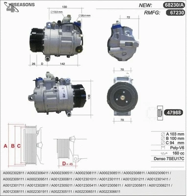Compresseur, climatisation AHE 68230/A