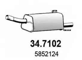 Silencieux arrière ASSO 34.7102
