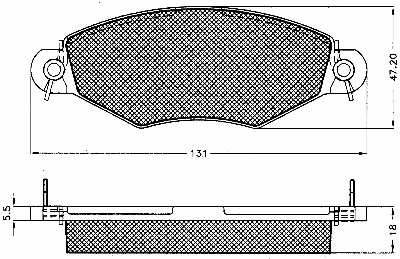 Kit de plaquettes de frein, frein à disque BSF 10546