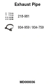 Tuyau d'échappement FA1 MD000036