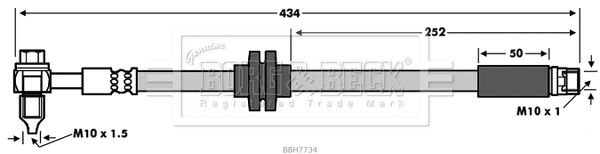 Flexible de frein BORG & BECK BBH7734