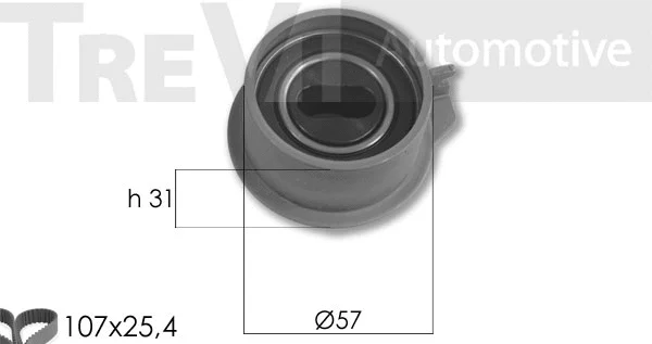 Kit de courroie crantée TREVI AUTOMOTIVE KD1428