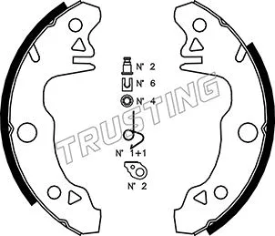 Jeu de mâchoires de frein TRUSTING 088.205K
