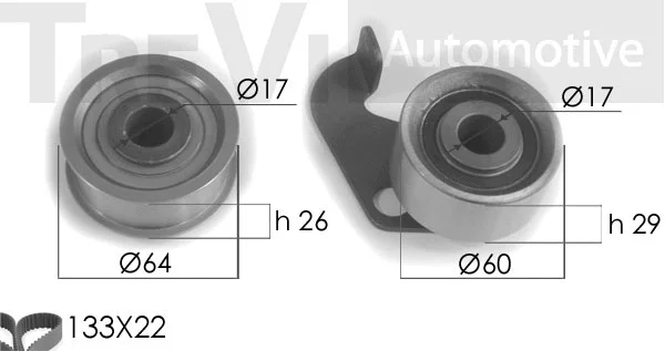 Kit de courroie crantée TREVI AUTOMOTIVE KD1049
