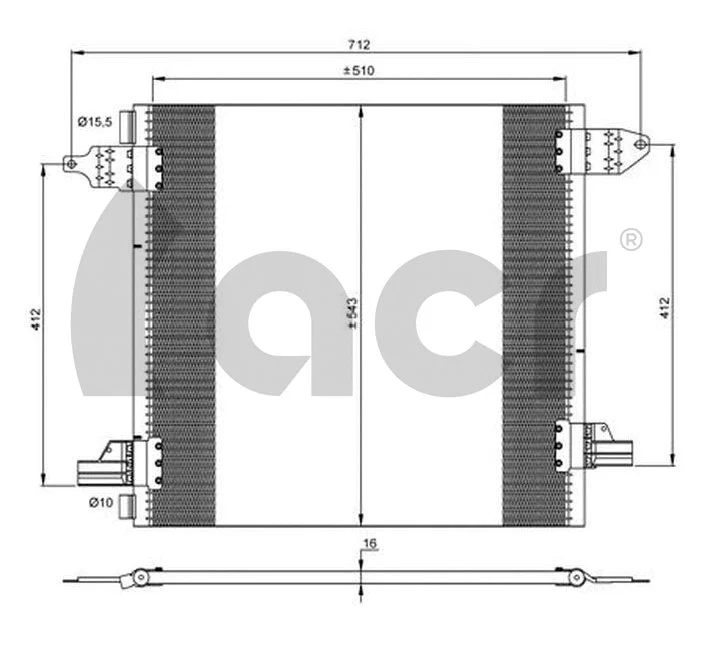 Condenseur, climatisation ACR 300665