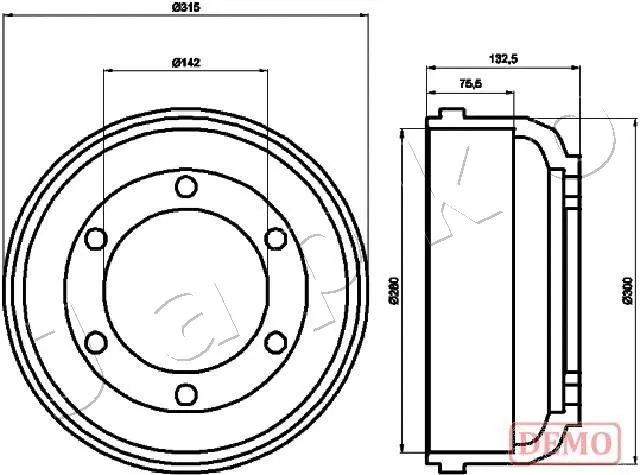 Tambour de frein JAPKO 560317C