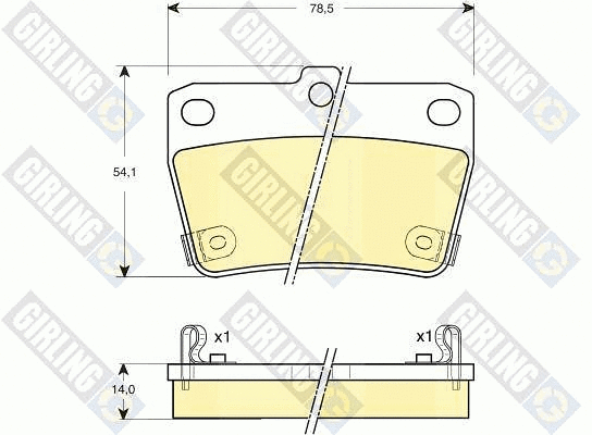 Kit de plaquettes de frein, frein à disque GIRLING 6132799