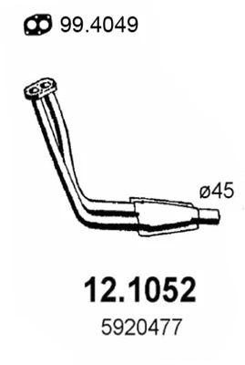 Tuyau d'échappement ASSO 12.1052