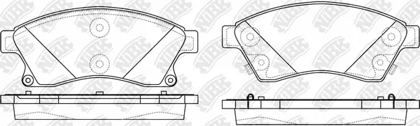 Kit de plaquettes de frein, frein à disque NiBK PN0391