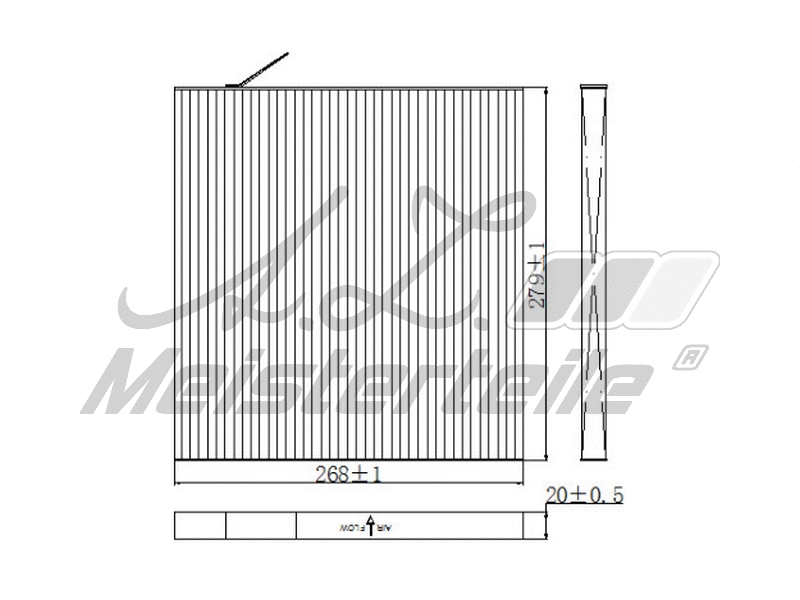Filtre, air de l'habitacle A.Z. Meisterteile AZMT-41-010-1696