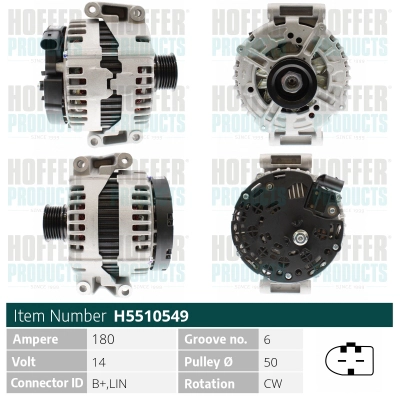 Alternateur HOFFER H5510549