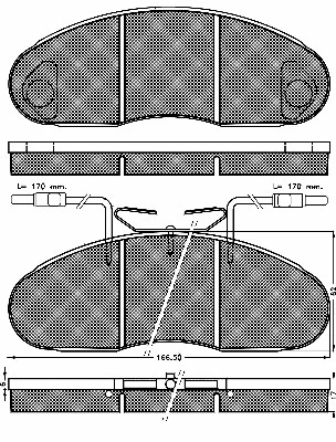 Kit de plaquettes de frein, frein à disque BSF 10295