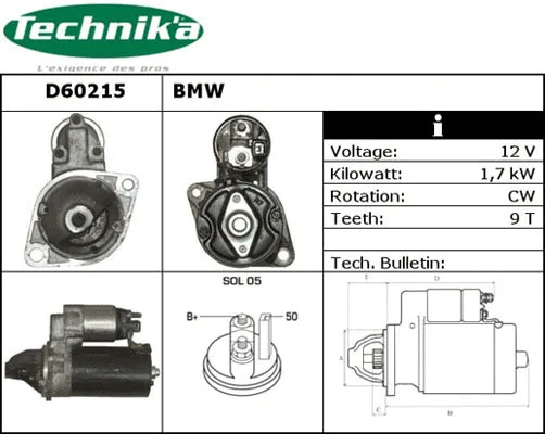 Démarreur Technika D60215