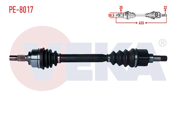 Arbre de transmission VEKA PE-8017