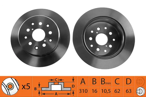 Disque de frein SB BR21145