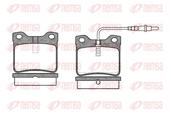 Kit de plaquettes de frein, frein à disque REMSA 0321.02