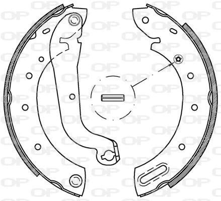Jeu de mâchoires de frein OPEN PARTS BSA2171.00