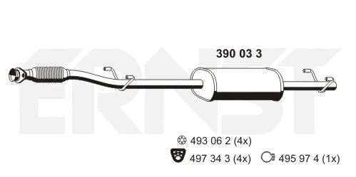 Silencieux central ERNST 390033
