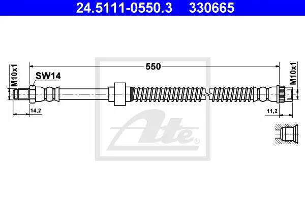 Flexible de frein ATE-APAC 24.5111-0550.3