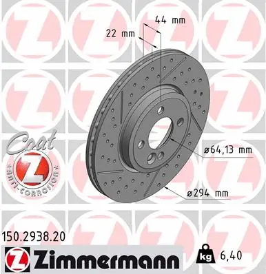 Disque de frein ZIMMERMANN 150.2938.20
