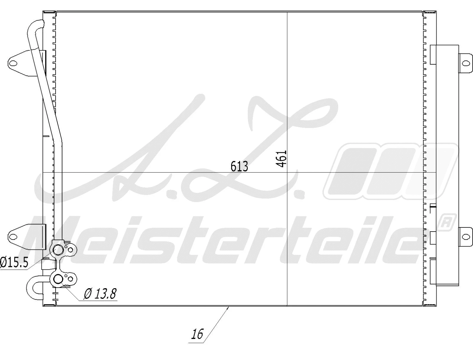 Condenseur, climatisation A.Z. Meisterteile AZMT-45-030-1059