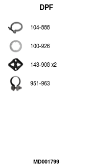Filtre à particules / à suie, échappement FA1 MD001799