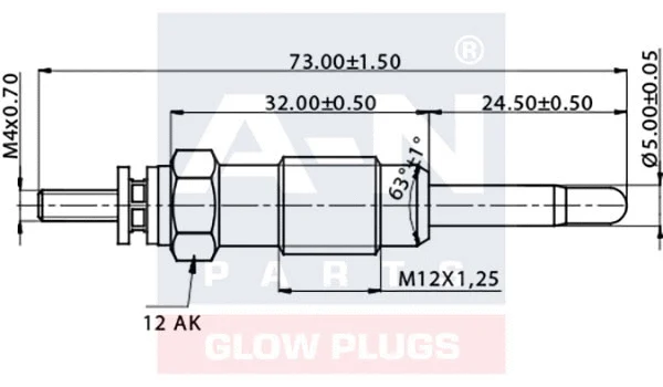 Bougie de préchauffage A-N PARTS A-N068249