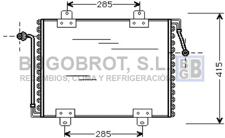 Condenseur, climatisation BUGOBROT 62-RT5180