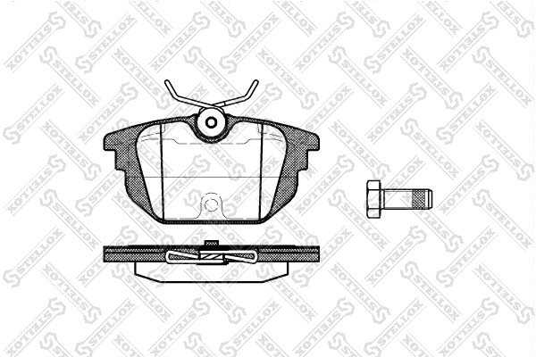 Kit de plaquettes de frein, frein à disque STELLOX 703 000-SX