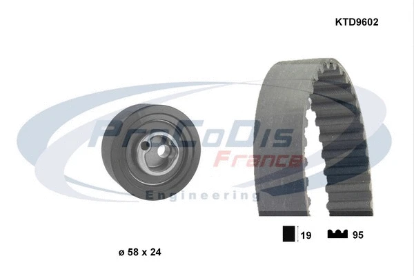 Kit de courroie crantée PROCODIS FRANCE KTD9602