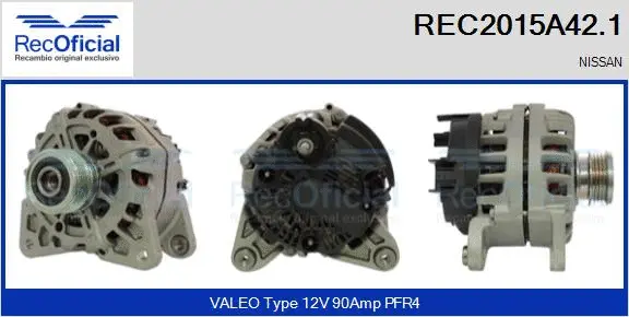 Alternateur RECOFICIAL REC2015A42.1
