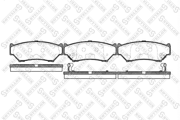 Kit de plaquettes de frein, frein à disque STELLOX 400 012-SX