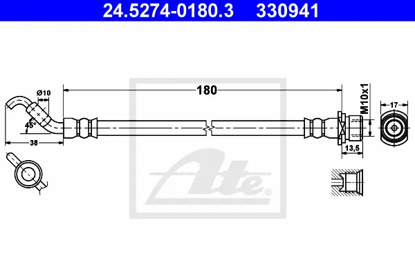 Flexible de frein ATE-APAC 24.5274-0180.3