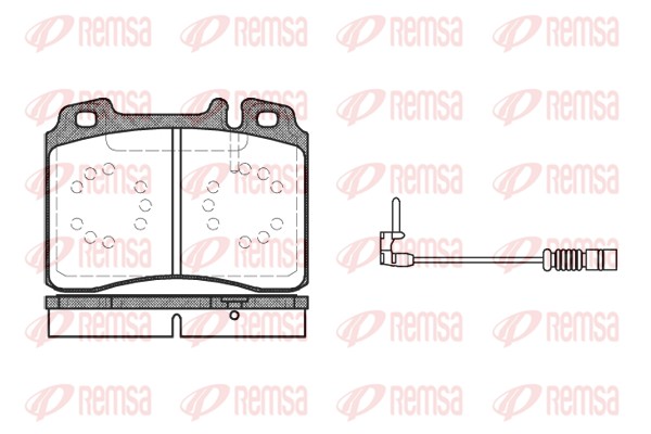 Kit de plaquettes de frein, frein à disque REMSA 0379.12