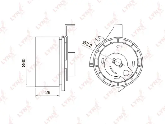 Poulie de tension, courroie crantée LYNXAUTO PB-1047