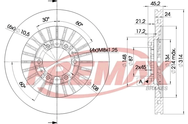 Disque de frein FREMAX BD-7043