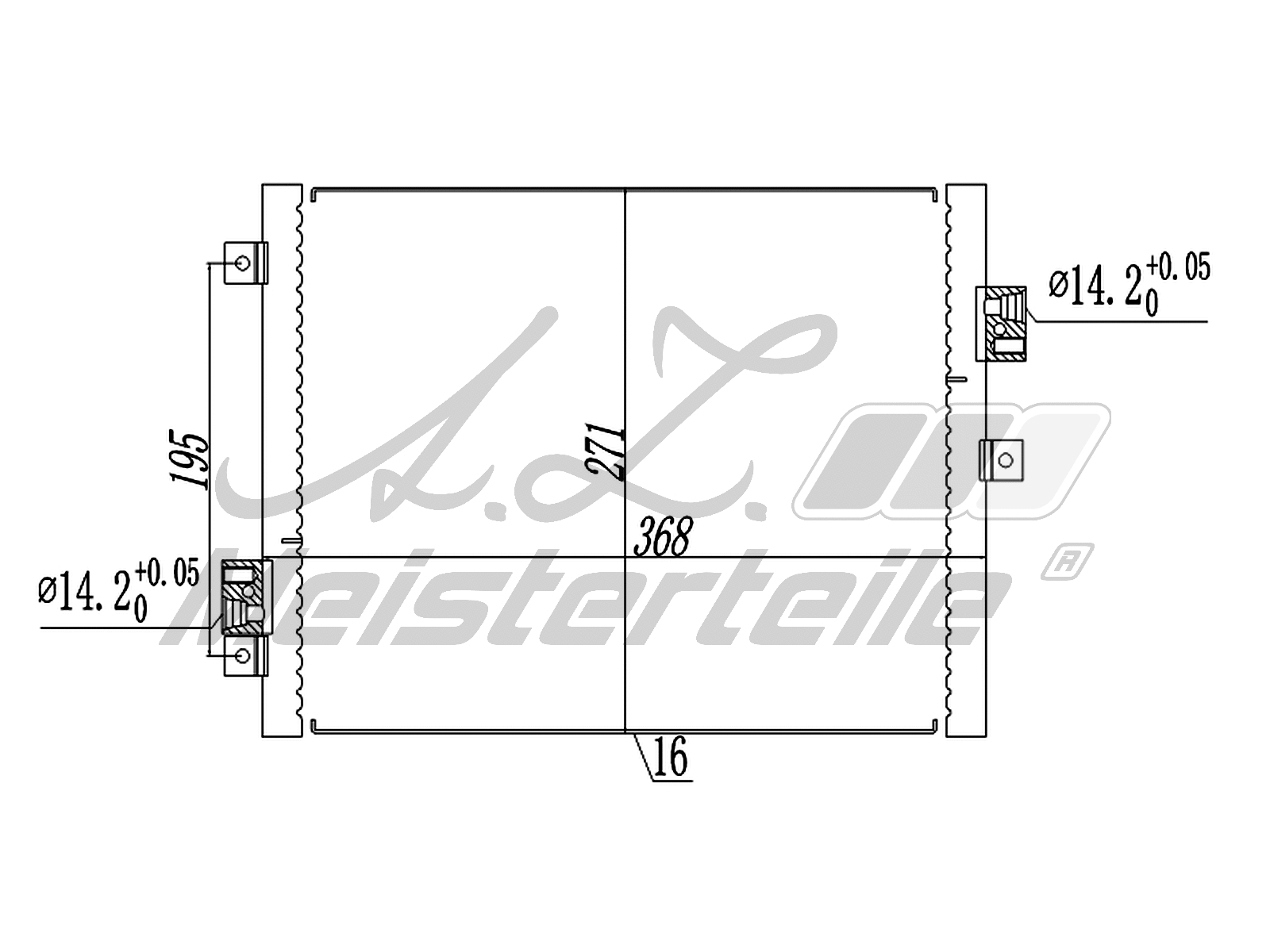 Condenseur, climatisation A.Z. Meisterteile AZMT-45-030-1580