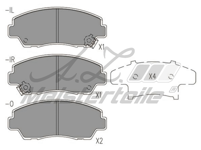 Kit de plaquettes de frein, frein à disque A.Z. Meisterteile AZMT-44-022-2424