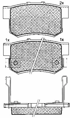 Kit de plaquettes de frein, frein à disque BSF 10915