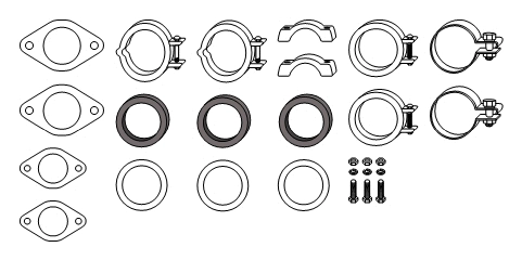 Kit d'assemblage, système d'échappement HJS 82 11 1048