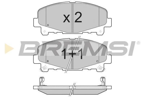 Kit de plaquettes de frein, frein à disque BREMSI BP3373