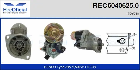 Démarreur RECOFICIAL REC6040625.0