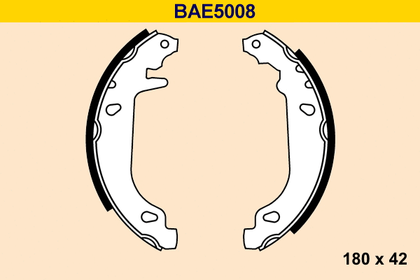 Jeu de mâchoires de frein BARUM BAE5008