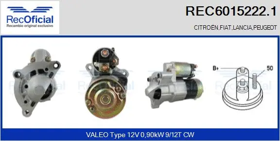 Démarreur RECOFICIAL REC6015222.1