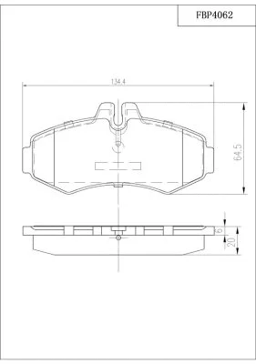 Kit de plaquettes de frein, frein à disque FI.BA FBP4062