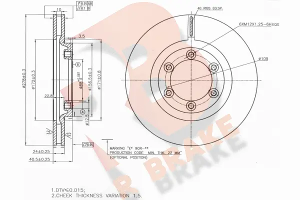 Disque de frein R BRAKE 78RBD28676
