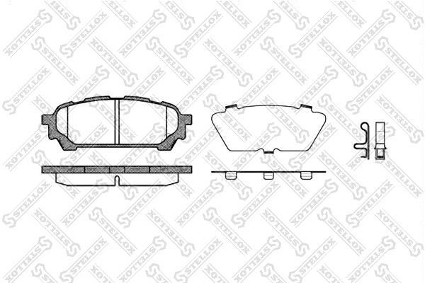 Kit de plaquettes de frein, frein à disque STELLOX 1187 001-SX